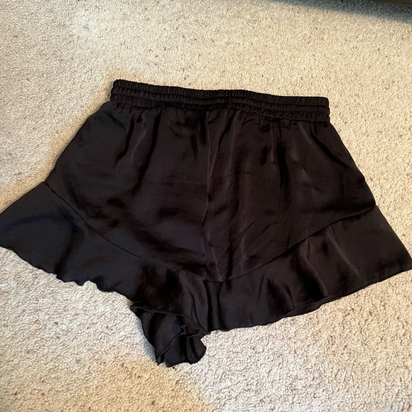 Showpo. Flowy Black Drawstring High Waist Shorts - Picture 5 of 5